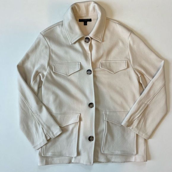 Banana Republic Cream Utility Jacket with Tailored Fit - Picture 2 of 6